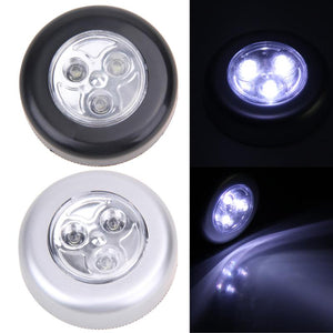 Stick Pat Lamp 3 LEDs Touch Lamp Ceiling Wall/Cabinet Light Mini LED Night Light Battery-powered Bedside Emergency Lamp